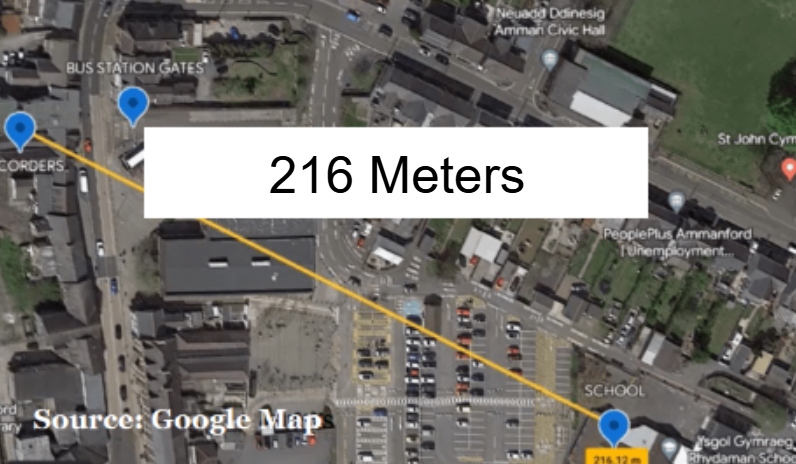 Map showing school location